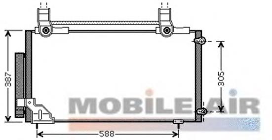 Condensador aire acondicionado 25005186 VAN Wezel