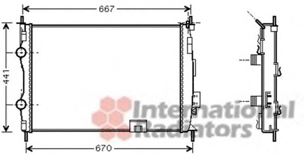 13002280 VAN Wezel radiador refrigeración del motor