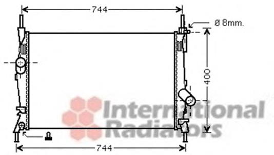 18002403 VAN Wezel radiador refrigeración del motor