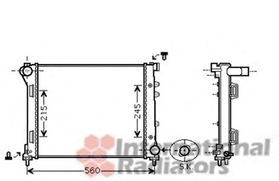 17002346 VAN Wezel radiador refrigeración del motor