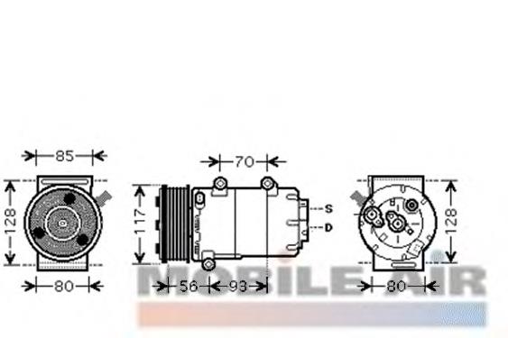 1800K416 VAN Wezel compresor de aire acondicionado