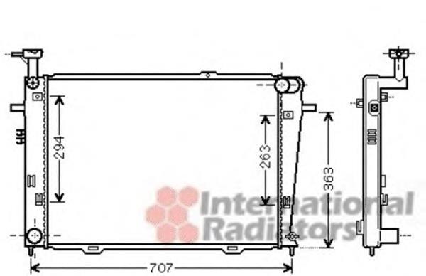 Radiador refrigeración del motor 82002210 VAN Wezel