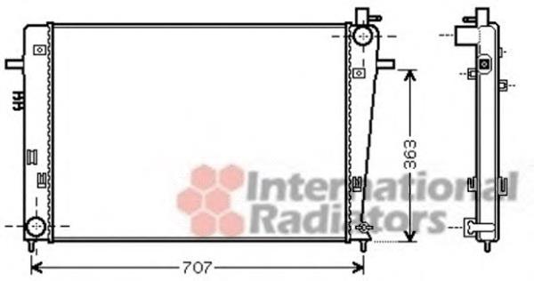 82002204 VAN Wezel radiador refrigeración del motor