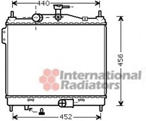 Radiador refrigeración del motor 82002206 VAN Wezel