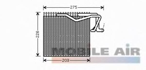 4000V287 VAN Wezel evaporador, aire acondicionado