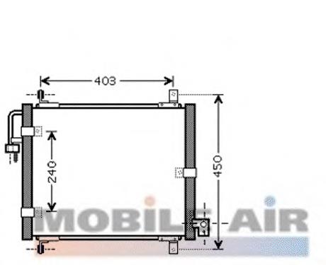 Radiador de aire acondicionado 83005101 VAN Wezel