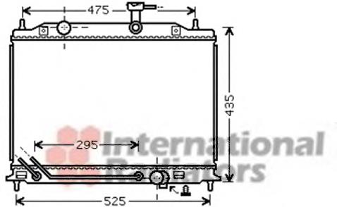 4117084X Polcar radiador refrigeración del motor