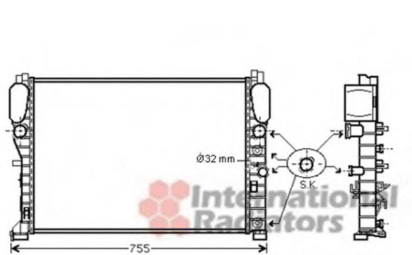 30002394 VAN Wezel radiador refrigeración del motor