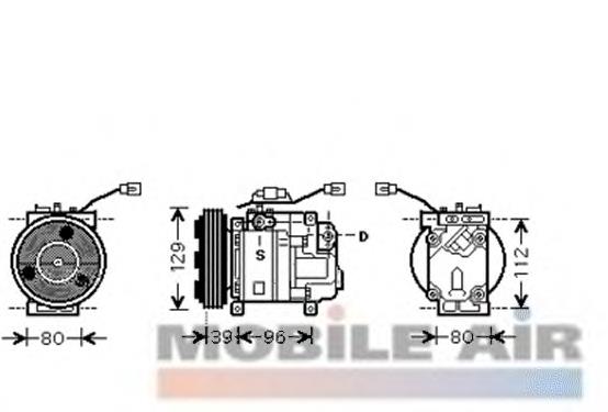 Compresor de aire acondicionado 2700K200 VAN Wezel