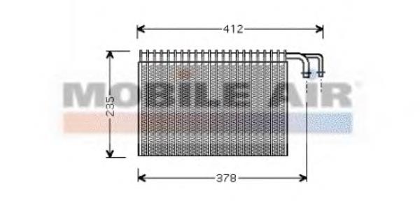 Evaporador, aire acondicionado 0600V268 VAN Wezel