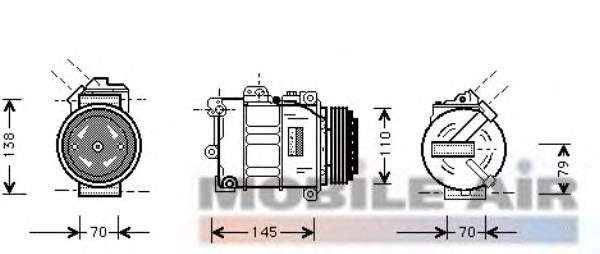 Compresor de aire acondicionado 0600K017 VAN Wezel