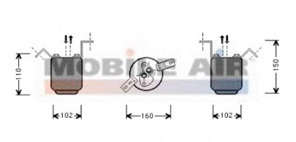 0600D225 VAN Wezel receptor-secador del aire acondicionado