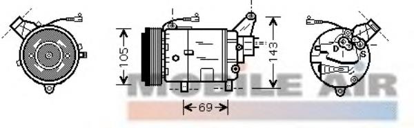 0600K076 VAN Wezel compresor de aire acondicionado