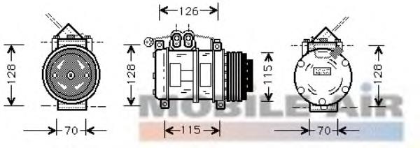 Compresor de aire acondicionado 0600K074 VAN Wezel