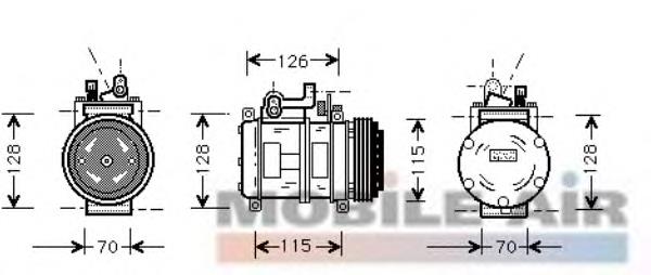 0600K227 VAN Wezel compresor de aire acondicionado