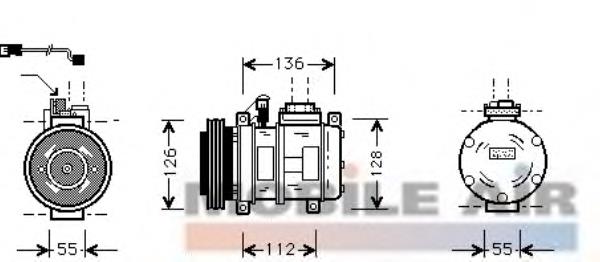 Compresor de aire acondicionado 0600K228 VAN Wezel