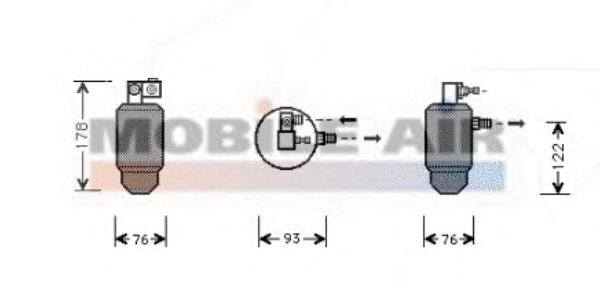 0900D164 VAN Wezel receptor-secador del aire acondicionado