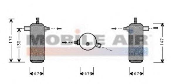 Receptor-secador del aire acondicionado 0700D044 VAN Wezel