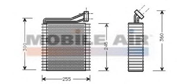 0700V040 VAN Wezel evaporador, aire acondicionado