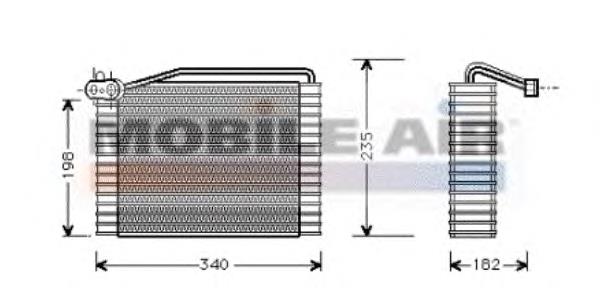 0300V142 VAN Wezel evaporador, aire acondicionado