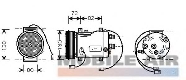 0300K179 VAN Wezel compresor de aire acondicionado