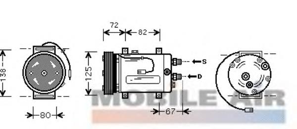 0300K178 VAN Wezel compresor de aire acondicionado