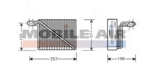 0300V148 VAN Wezel evaporador, aire acondicionado