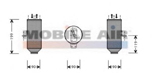 Receptor-secador del aire acondicionado 0600D223 VAN Wezel