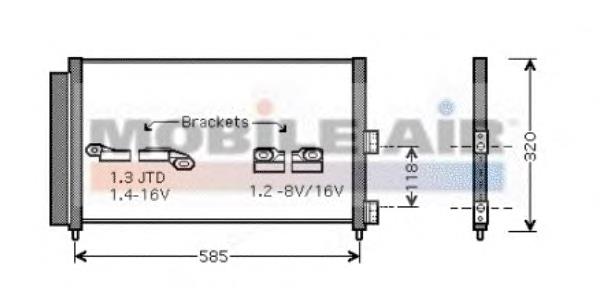 17005289 VAN Wezel condensador aire acondicionado