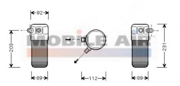 1700D105 VAN Wezel receptor-secador del aire acondicionado