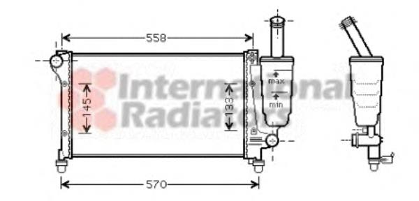 17002291 VAN Wezel radiador refrigeración del motor