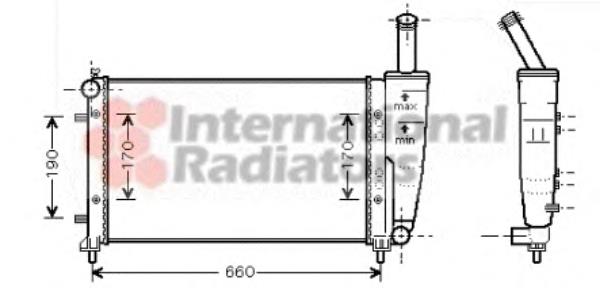 17002290 VAN Wezel radiador refrigeración del motor