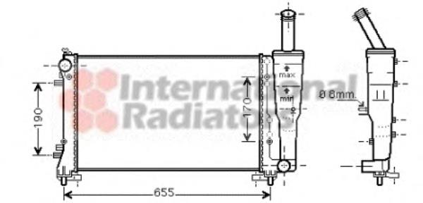 17002297 VAN Wezel radiador refrigeración del motor