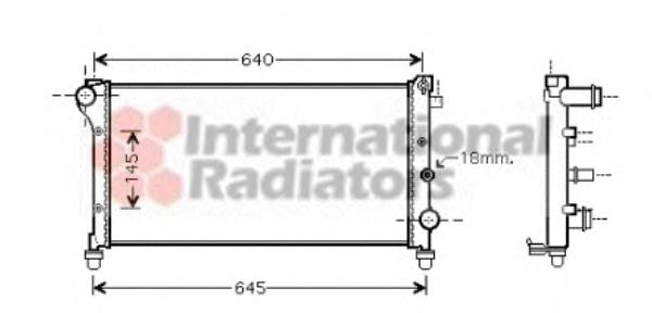 17002295 VAN Wezel radiador refrigeración del motor