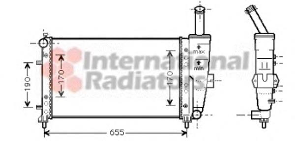 17002281 VAN Wezel radiador refrigeración del motor