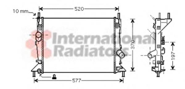 18002368 VAN Wezel radiador refrigeración del motor