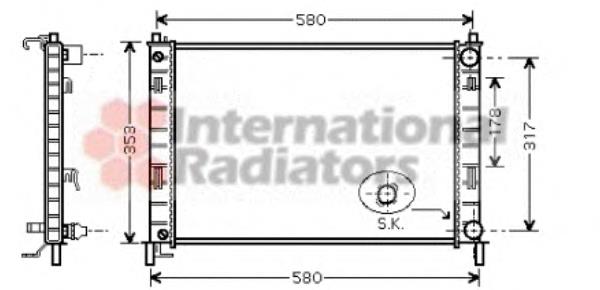 18002324 VAN Wezel radiador refrigeración del motor