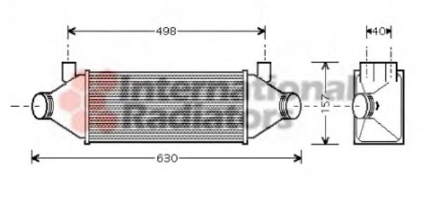 18004314 VAN Wezel radiador de aire de admisión