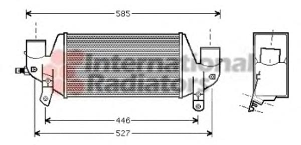 18004313 VAN Wezel radiador de aire de admisión