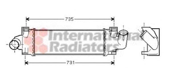 18004366 VAN Wezel radiador de aire de admisión