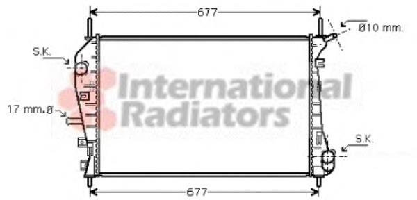 18002376 VAN Wezel radiador refrigeración del motor