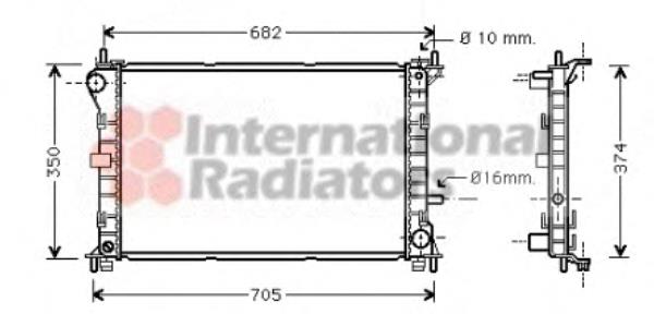 18002379 VAN Wezel radiador refrigeración del motor