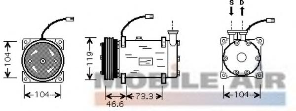 0900K215 VAN Wezel compresor de aire acondicionado