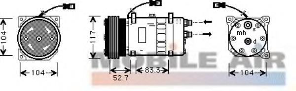 0900K222 VAN Wezel compresor de aire acondicionado