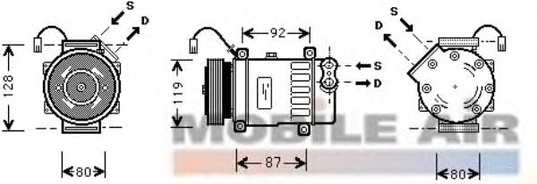 6453KT Peugeot/Citroen compresor de aire acondicionado