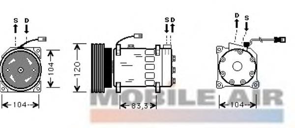 Compresor de aire acondicionado 0900K179 VAN Wezel