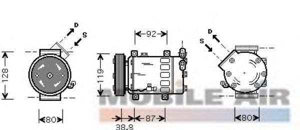 0900K214 VAN Wezel compresor de aire acondicionado