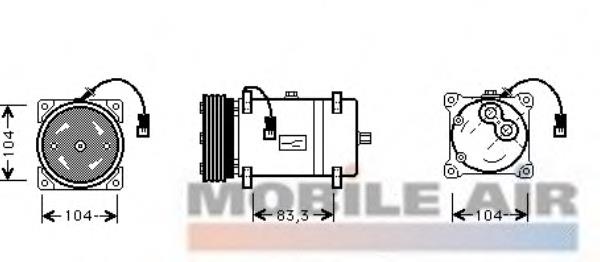 0900K161 VAN Wezel compresor de aire acondicionado