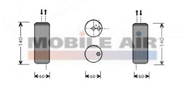 1300D082 VAN Wezel receptor-secador del aire acondicionado