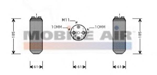 Receptor-secador del aire acondicionado 1300D187 VAN Wezel